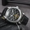 2024 Men's Automatic Mechanical Watch 50mm Leather Strap Blue and Black Sapphire Watch Super Luminous Luxury Watch
