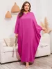 Roupas étnicas Dubai Abaya Mulheres Muçulmanas Bat Manga Solta Maxi Vestidos Turquia Eid Ramadan Party Kaftan Árabe Islâmico Robe Femme Marrocos