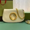 5A Rund låsande G Chian Bag Blondie Shoulder Bag Ophidia Handväska Designer Kvinnor Crossbody Bags Lady Sacoche Luxury Leather Bags 699268