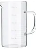 Wasserflaschen Home Messbecher mit Skala Haushalt Mikrowelle Hochtemperaturbeständiger Glasgriff Milch