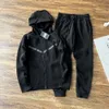 Tech Sweats à capuche en polaire Couleur Sportswear Pantalon à fermeture éclair complète Ensemble de survêtement Techs Fleeces Techfleeces Pantalons de sport Vestes de créateurs pour hommes Space Cotton Joggers Sweatshirts 325