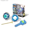 Beyblades Metal Fusion Infinity Nado 3 Athletic Series-Glittering Butterfly Gyro Spinning Top With Stunt Tip Launcher Metal Ring Anime Kid Toys Gift L240304