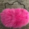 Pink- REAL FOX FUR Bag Ladies Bag Cadena Hommed Homage Bolso Bolso Bag246d