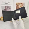 Moda clásica Cartera de diseñador de lujo Cremallera larga para hombres y mujeres Cartera corta de cuero con pantalla de seda en relieve Cartera con clip para tarjetas de crédito Monedero Caja original Titular de la tarjeta