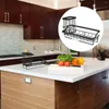 Kitchen Storage Stainless Steel Countertop Rack Sink Rag Sponge Drain B Style Black Soap Holder For