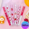 50 pçs/lote estilo coreano caneta gel canetas escolares para escrever artigos de papelaria estética engraçado original para escrever lápis de tinta kawaii