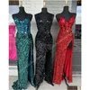 In Stock Special Occasion Dresses Sequin Prom Dress 2K24 Cut Glass Mirrors Bead Fitted Bodice Lady Girl Pageant Gown Formal Party We Dhcqu