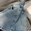 Women's Jeans Luxury Denim For Designer Letter Badge Fashion Waist Woman Short Hip hop Jeans 240304