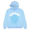 Felpe con cappuccio da uomo Felpe con cappuccio da uomo New Sky Blue Sp5der Uomo Donna 1 Hip Hop Young Thug Spider World Wide 555555 Pullover con stampaFGEQ