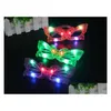 Andra evenemangsfestleveranser DHS LED Light Decor Glass Plastic Glow Glasses Up Toy For Kids Celebration Neon Show Christmas Year Dro Dhkrm