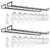 Kitchen Storage Wine Glass Holder Under Cabinet Hanger Convenience Hanging Stemware For