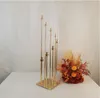 gold metal 8 heads candelabra centerpieces tall candle holder for wedding table decoration