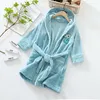 Spring Girl Boy Pyjamas Flanell Girls Boys Robes Children Sleepwear Bathrobe Autumn Girls Clothing Kids Hooded Bathrobe 240228