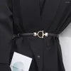 Belts Simple Personality Adjustable Women Trouser Fashion PU Belt Waist Metal Hook Buckle Waistband