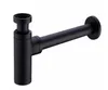 bathroom toilet basin copper brass matte black color Finished black color Basin Pop up drainpipe Basin Sink Drain Pipe Fittings D2726302