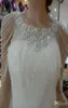 2020 cristal strass jóias nupcial envolve laço branco casamento xale jaqueta luxuoso bolero jaqueta vestido de casamento com beading4150106