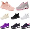 Mujeres corriendo hombres zapatos de senderismo nuevos zapatos planos suela suave moda púrpura blanco negro cómodo deportes franjas de color Q36 GAI 716 Wo