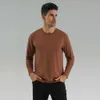 Lu homme le Fondamental T-shirt À Manches Longues Sweat Homme Gym Nude Sports de Plein Air Fitness Affaires Banlieue T-Shirts