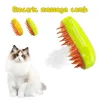 Grooming Pet Electric Grooming Comb Cat and Dog Spray Massage Comb Silikon Hårborste Kattunge Flytande hårborttagning Comb Pet Accessories