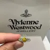 Bague de créateur VivieneWestwoods Empress Dowager Xis Perles de verre rotatives Saturn de haute qualité avec micro-ensemble de bague en zircon Petit et haut de gamme Élégant et élégant R