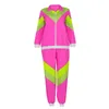 Men's Tracksuits Unisex Set Leisure And Entertainment Multicolored Retro Hip-Hop Stage Costumes Daily Casual All-Match Clothing