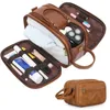 Men Business Travel Wash Toiletry Bag Waterproof PU Leather Bathroom Shaving Tools Organizer Makeup Pouch Women Cosmetic 240227