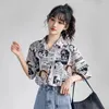 Dames T-shirts Vintage Cartoon T-shirt met korte mouwen voor dames Losvallende zomer Unieke look Kleding Esthetisch ontwerp Blouses