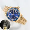Box AAA ile Yeni Erkekler Otomatik Saat Mekanik Seramik İzleme Tüm Paslanmaz Çelik Yüzme Saati Safir Aydınlık Saat İşi Montre De Luxe Watch