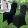 50 Pcs White Black Universal Chair Covers Stretch Spandex for Wedding Party Banquet el Decor 240304