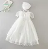 Happyplus Vintage Vaftiz Elbisesi Bebek Kız Frocks Vaftiz için Dantel Bebek Duş Elbisesi İkinci Birinci Doğum Günü Kıyısı Girl5848627