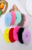 Hair Accessories 2Pcs Women Girls Winter Fur Scrunchies Pom Tie Fuzzy Elastic Bands Ponytail Holders2723348