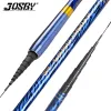 Varas Josby telescópica viagem vara de pesca 3.6m / 4.5m / 5.4m / 6.3m / 7.2m alto carbono portátil super hard stream pólo pesca de água doce