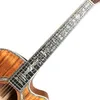 L'ultima chitarra folk classica in legno KOA da 41 pollici, vero intarsio in abalone, protezione in palissandro, chitarra di tipo D, spedizione gratuita