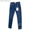 Jeans Jeans Designer roupas high-end outono e inverno novo elástico magro jeans leggings AHG1 240304