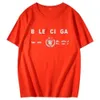 Designer di lusso Balencigas Classic Program Charity Puro cotone Coppia Girocollo Mezza manica ampia T-shirt di marca di moda Versatile per uomo e donna