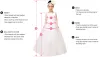 2024 Cute Ball Gown Flower Girl Dresses Ruffles Combined Colorful Hand Made Floral Baby Pageant Gowns Customize First Communion Party Wedding Wear