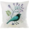 Stol täcker Magpie och Wildflower Printed Linen Pudowcase SOFA CUSHION COVER Hemförbättring kan anpassas för dig 40x40 50x50 60x60