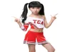 Barn tävling Cheerleaders School Team Uniforms Barn Kid Performance Costume Set Girls Class Suit Girl School Suits7494913