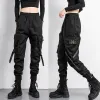 Capris 2023 mulheres cintura elástica solta streetwear calças de carga moda feminina tornozelo comprimento jogging calças senhoras mais szie calças casuais