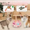 Jouets INKZOO 4 en 1 jouets interactifs pour chats d'intérieur, souris automatique à 6 trous WhackAMole, papillon flottant, balles de piste, USB