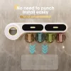 Holders VOGSIC Wall Toothbrush Holder Toothpaste Dispenser 2/3/4 Cups Hanger Storage Drawer Organizer For Home Bathroom Accessories Set