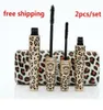 2015 neue ankunft Leopard Print Love Alpha Black Eye Mascara Lange Wimpern Silikon Pinsel geschwungene verlängernde Mascara Wasserdicht Mak5267183