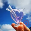 Latest Pink Mini Heart LOVE Glass Smoking Filter Handmade Pipes Tube Portable Waterpipe Bubbler Bongs Herb Tobacco Cigarette Preroll Rolling Cigar Holder dhl