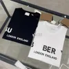 Camisetas para hombre, camiseta de diseñador, ropa gráfica, camisas, letra de moda, estampado, cuello redondo, camiseta de manga corta en blanco y negro de gran tamaño 3XL 2434