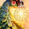 Lâmpadas de parede coloridas pavão pássaros lâmpada luzes quarto cabeceira criativa resina nórdica decoração de casa led sala de estar