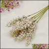 Dekoratif Çiçek Çelenkleri 6pcs / Paket Yapay Vanilya Başak Buket Köpük Berry Ev Bitki Duvar Dekorasyon Tahılları Yığın Damla De 2024304