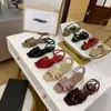 Eerbetoon platte sandalen glad leer verweven bandjes glijbaan sandaal zwart wit bruin SL slipper zomer platte casual schoenen dames pantoffels outdoor Saint zwembadglijbanen