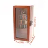 Garden Decorations Anti-Angiety Bookhelf Ornament Wood Display Cabinet Stress Reliever Bookcase Desktop Decor for Book Lovers Presents