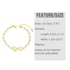 Charm Armbanden FLOLA Emaille Kleurrijke Daisy Voor Vrouwen Witte Parel Kralen CZ Strass Infinity Vergulde Sieraden Brtk05