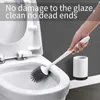 Cleaning Brushes Wall-Mounted TPR Silicone Toilet Brush Rubber Soft Bristles For Bathroom Super Cleaning Tools Durable High-Quality SiliconeL240304